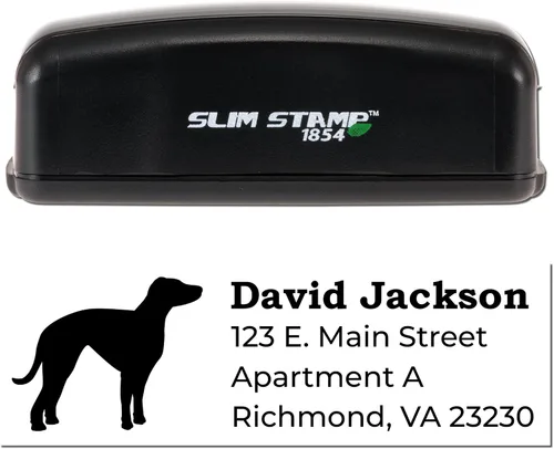 Vista 127 de Airedale Terrier Address Stamp, Custom Airedale Terrier Hand Stamp for Dog Lovers, Duo Rubber Return Address for Pet Owners Montaje manual Duo