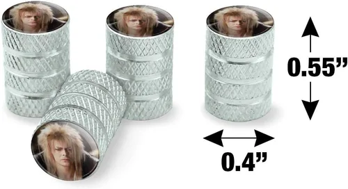 Vista 6 de Laberinto Goblin King David Bowie Retrato Llanta Llanta Llanta Tapones de Válvula de Aluminio