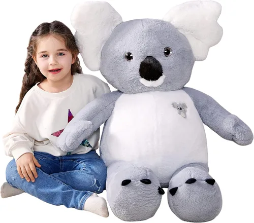 Vista 7 de IKASA Juguete de peluche de conejo gigante de 37.5 pulgadas, juguetes grandes y suaves para niños, niñas, niños y novias