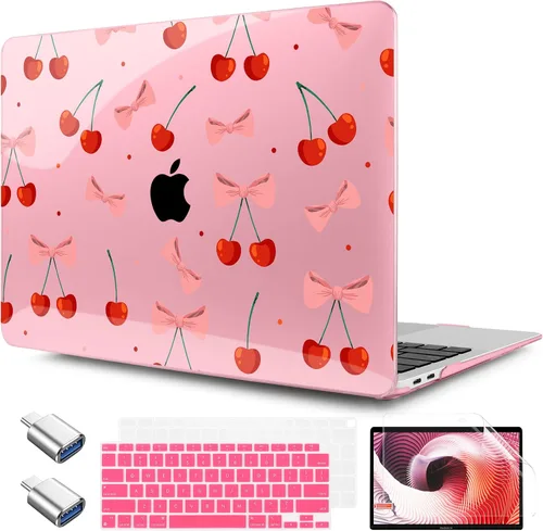 Vista 32 de TWOLSKOO Funda para MacBook Air de 13,3 pulgadas (versión antigua 2018-2021, modelos: M1 A2337, A2179, A1932) - Carcasa rígida con protector de Flor