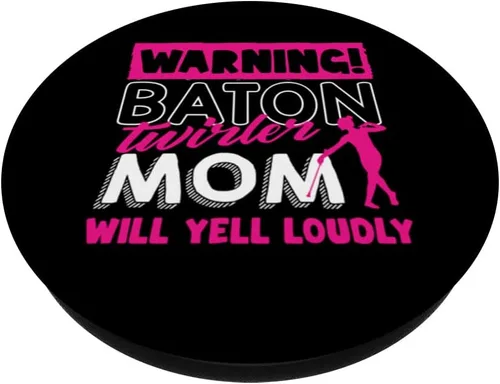 Vista 2 de Baton Twirling Majorette Baton Twirler Madre Divertidos PopSockets PopGrip intercambiables