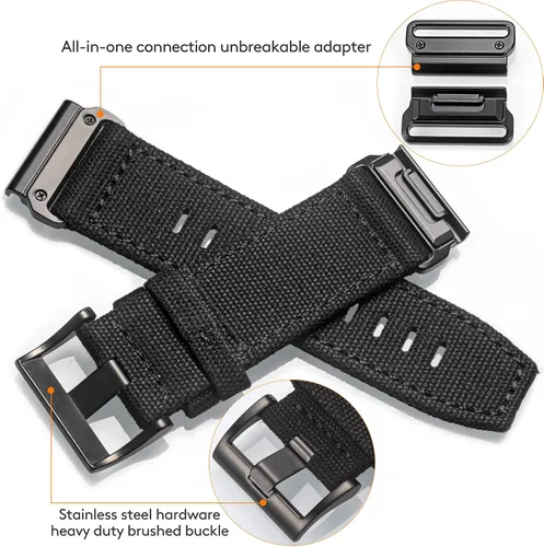 Vista 5 de Correa de reloj compatible con Amazfit T-Rex/T-Rex 2/T-Rex Pro/T-Rex Ultra/T-Rex Ultra 2, nuevo diseño de conector mejorado