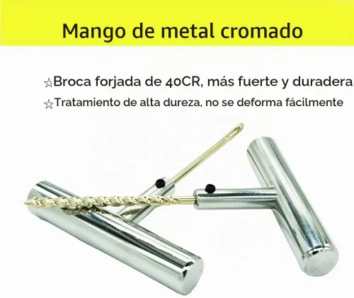 Vista 3 de Kit de tapones para neumáticos de alta resistencia, 26 piezas, kit universal de reparación de neumáticos, herramientas profesionales para neumáticos