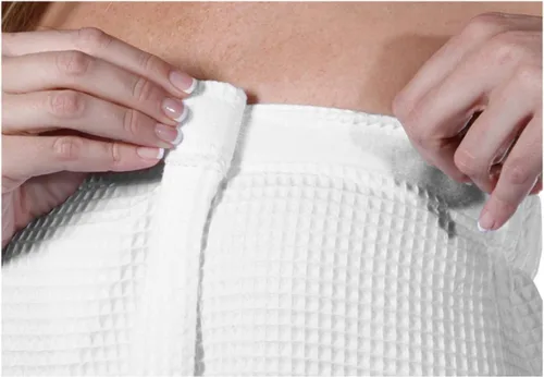 Vista 3 de BY LORA Women's Shower Wrap Bath Robe, Lightweight Waffle Body Spa Wrap For Ladies