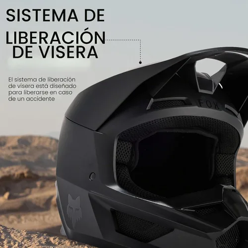 Vista 10 de Fox Racing Casco unisex V1 para motocross para motocross, índigo oscuro, talla S