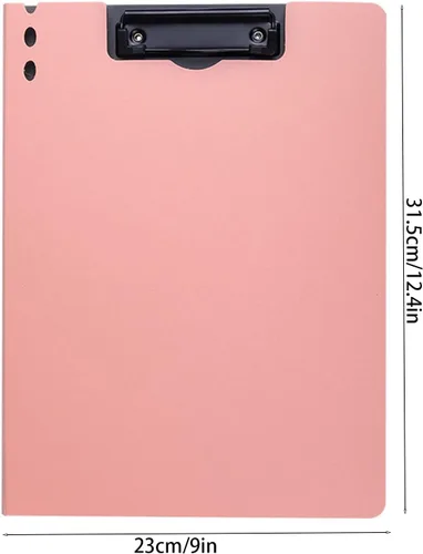Vista 7 de Carpeta plegable con portapapeles, portapapeles plegables con soporte para bolígrafo y cubierta, tablero de clip tamaño carta estándar A4, 12.5 x