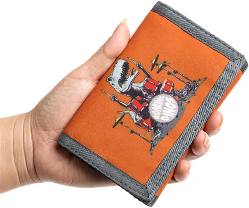 Vista 2 de Billetera para niños y niñas, billetera para niños pequeños, billetera de lona triple para exteriores, billeteras juveniles para niños y niños