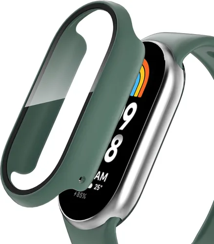 Vista 17 de Yrzper Compatible con Xiaomi Mi Band 8/NFC Protector de pantalla Ultra delgado HD vidrio templado Funda de protección de pantalla de cubierta dura