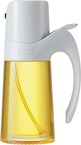 Vista 9 de Dispensador de aceite de vidrio y rociador de aceite para cocina de cocina, juego de rociador dispensador de aceite de oliva, botella de spray