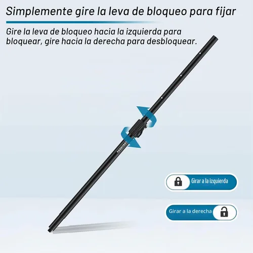 Vista 2 de Vondynote Multi Sub a postes de altavoz con M20 y montaje de 1.378 in con bolsa de transporte Set of 2, 34"-52" Extendable Speaker Pole, Fit Subs