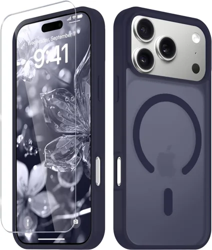 Vista 1770 de Funda para Google Pixel 10 Pro XL, cubierta magnética mate, color negro Fit for MagSafe, Screen Protector included, Shockproof Military Grade