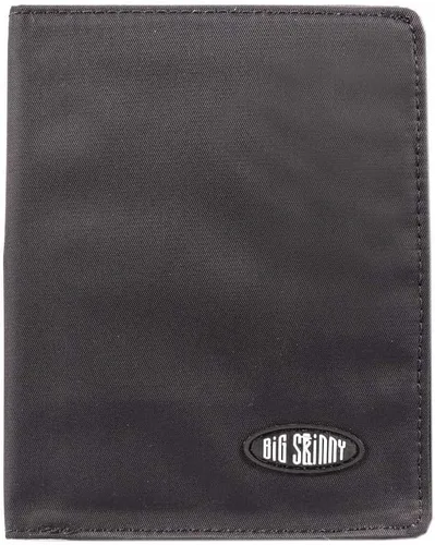 Vista 2 de Big Skinny Billetera delgada Hipster Bi-Fold para hombre, con capacidad para hasta 40 tarjetas Negro