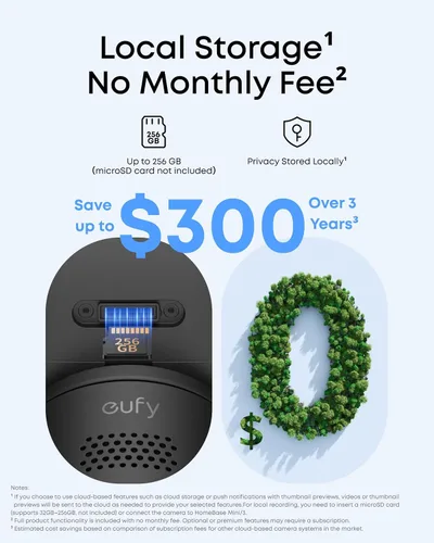 Vista 10 de eufy Security Cámara interior/exterior C31 (paquete de 2), IP66, sin Negro