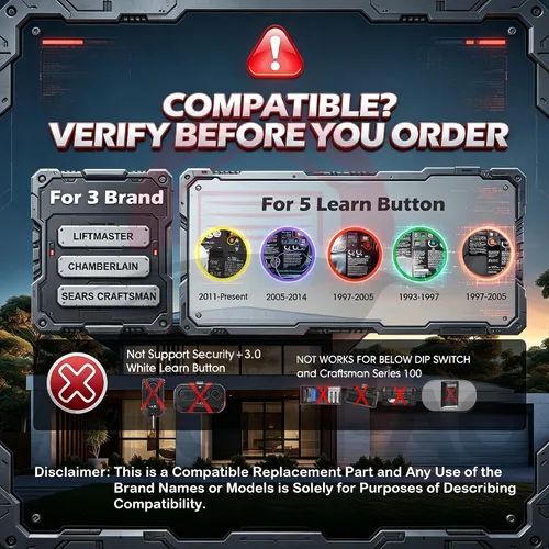 Vista 2 de 878Max - Teclado universal para abridor de puerta de garaje LiftMaster Gris