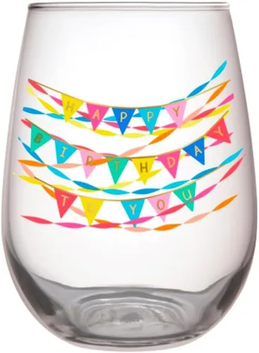 Vista 7 de Slant Collections Copa de vino sin tallo, regalo de cumpleaños, 20 onzas, audaz pero no viejo