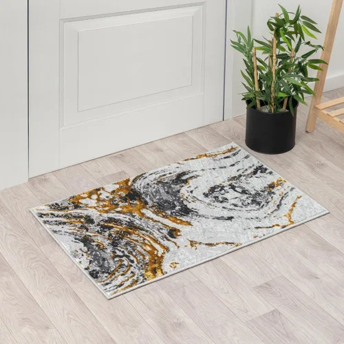 Vista 13 de LUXE WEAVERS Alfombra de área azul 2x3 con remolino de mármol