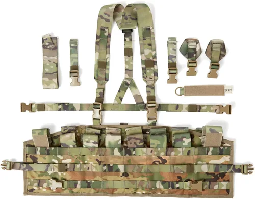 Vista 6 de Chaleco táctico militar MT MOLLE II (TAP) con correas