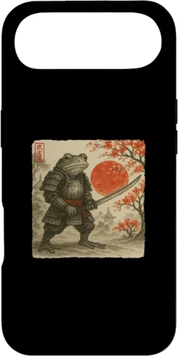 Vista 27 de Frog Samurai Japanese Warrior Costume Sumi-e Art Funny Case for iPhone 16
