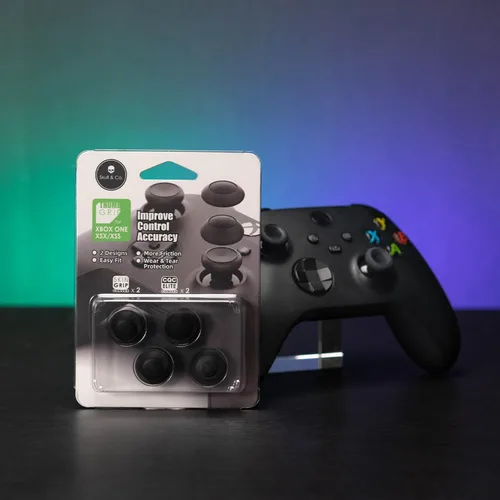 Vista 9 de Skull & Co. Juego de empuñaduras de pulgar convexas piel, tapa de joystick CQC, funda analógica para Xbox XSXXB1, color morado galáctico, 2 pares