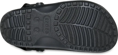 Vista 3 de Crocs Zuecos clásicos de lona elaborados unisex para hombres y mujeres Ante negro