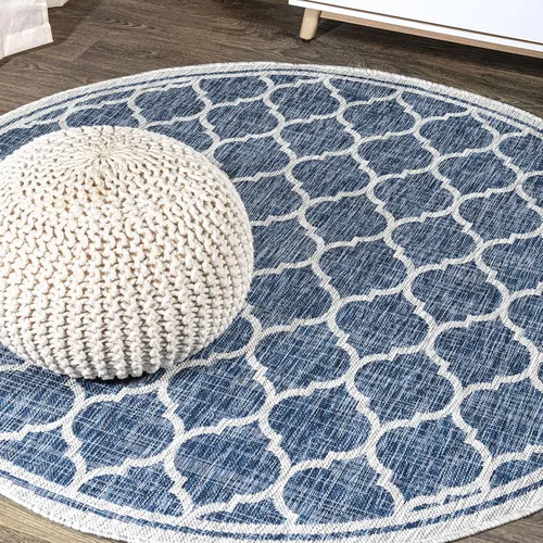 Vista 9 de JONATHAN Y Tapete marroquí con diseño enrejado para interiores y exteriores, 2 x 8 pies, marrón/beige, tejido texturizado de trébol para patio