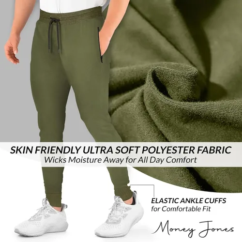 Vista 2 de Joggers para hombre, paquete de 3, pantalones deportivos Tech Fleece para hombre, pantalones deportivos con bolsillos