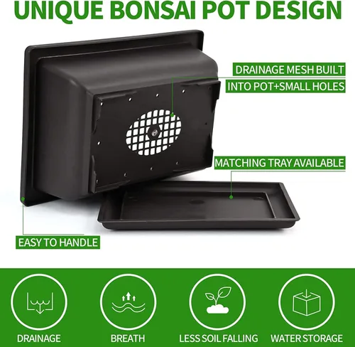 Vista 3 de Meekear 5 Kit de Árbol Bonsái Juego Completo de Herramientas para Cultivo de Plantas, Kit Inicial para Cultivo de Árbol Bonsái en Maceta
