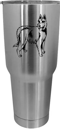 Vista 326 de Cairn Terrier - Vaso grabado con temática de perro, 30 onzas