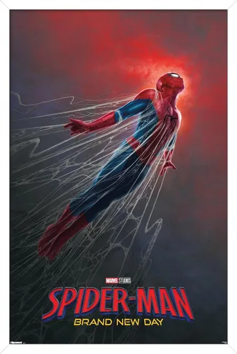 Vista 10 de Trends International Marvel Spider-Man: Brand New Day (2026) - Póster de pared de una hoja Webs, 34 pulgadas de largo x 22.4 W, versión sin marco