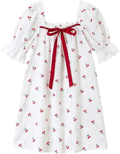 Vista 7 de BANGSAUR Vestidos vintage para niñas, camisas de dormir de princesa de algodón, para niños de 3 a 12 años