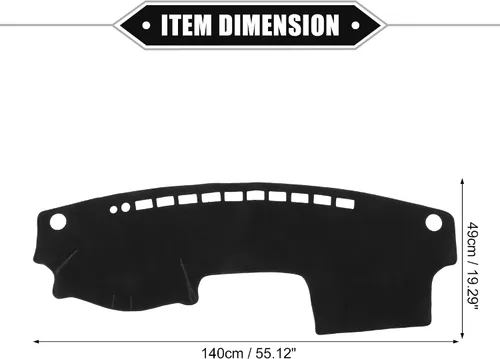 Vista 6 de Cubierta de salpicadero compatible con Toyota Camry 2002-2006, antideslizante, de poliéster, color negro, cubierta protectora