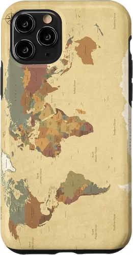 Vista 29 de Funda para teléfono inteligente con diseño de mapa mundial para iPhone 17