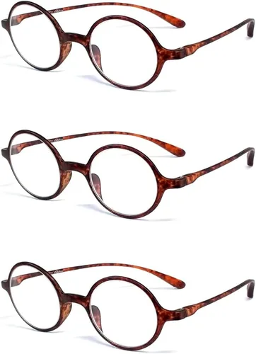 Vista 4 de Calabria 721 Flexie - Lentes de lectura redondos para hombres/mujeres, flexibles, de una sola potencia, flexibles, duraderos, ligeros, marco TR-90