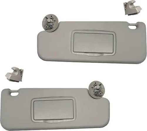 Vista 8 de Visera solar compatible con Chevy Sonic 2012-2020 Spark 2011-2022 lados del pasajero y del conductor derecho + izquierdo LH + RH repuesto gris 2M