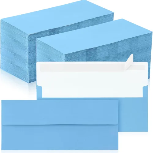 Vista 13 de Jutom 500 sobres de papel kraft tamaño carta a granel #10 Negocios fuertes sellados 4-1/8 x 9-1/2 pulgadas, con solapa, sobres de correo imprimibles