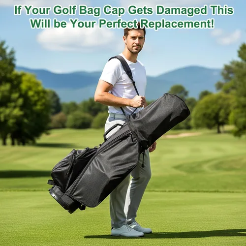 Vista 2 de Funda impermeable para bolsa de golf, impermeable, de nailon, a prueba de polvo, universal, a prueba de polvo, protector de club con capa de lluvia