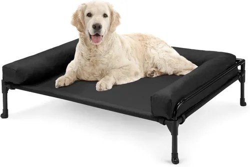 Vista 10 de Veehoo Cama Elevada para Perros - Cama Cot Refrescante para Exteriores para Perros de Tamaño Mediano con Cerca de Tres Lados, Cuna Elevada