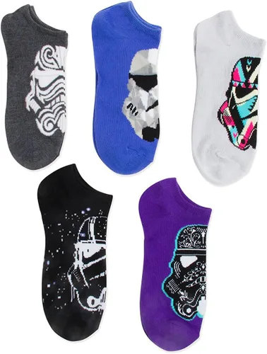 Vista 3 de STAR WARS womens Classic 5 Pack No Show Ankle Socks