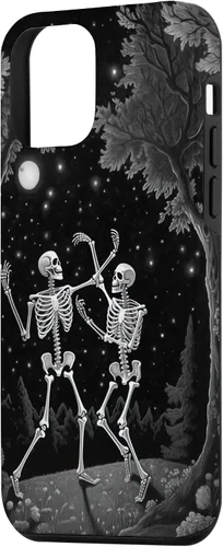 Vista 2 de iPhone 12 mini Estética Ocultista Grunge Gótico Esqueleto Bailando Halloween Case