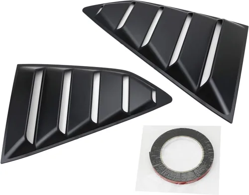 Vista 6 de iJDMTOY Ventana lateral trasera izquierda/derecha, con acabado negro para ventanilla lateral trasera, compatible con Chevy Camaro 2016 en adelante