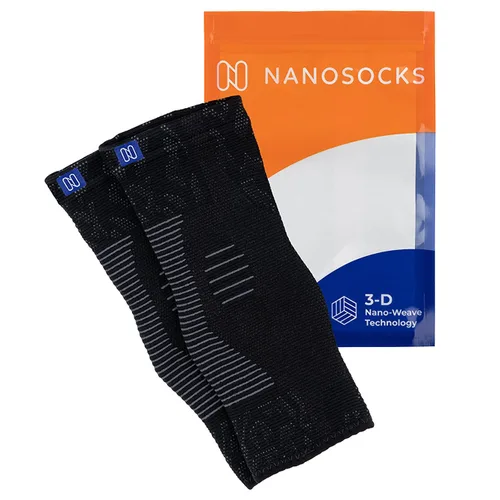 Vista 2 de NanoSocks Calcetines de compresión para mujeres y hombres (1 par) - Mejor manga de soporte de tobillo para neuropatía, fascitis plantar, alivio