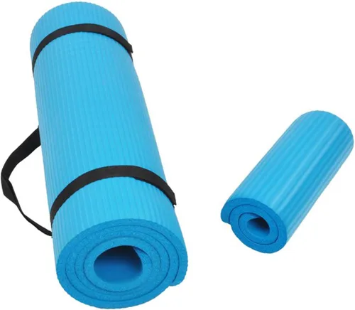 Vista 11 de Fitvids All Purpose 1/2-Inch Extra Thick High Density Anti-Tear Exercise Yoga Mat and Knee Pad with Carrying Strap, Multiple