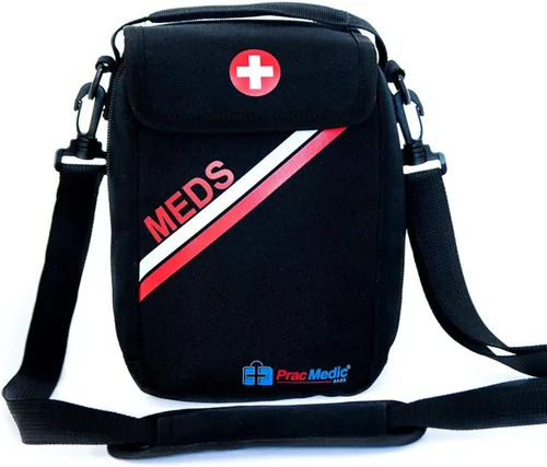 Vista 4 de PracMedic Bags Bolsa de medicina de viaje, bolsas de primeros auxilios vacías o Epipen estuche de transporte para bolígrafos de insulina, botellas