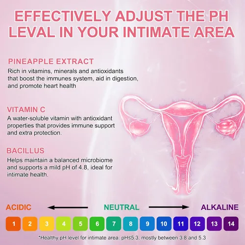 Vista 4 de Gomitas femeninas de probióticos vaginales de primera calidad, suplementos de salud vaginal, gomitas femeninas para mujeres, equilibrio de pH, apoyo