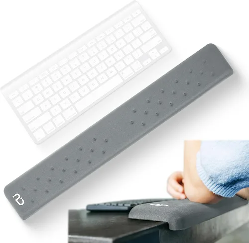 Vista 9 de EdgeRest PostureUp - Reposamuñecas largo en forma de L para codo, antebrazo y muñeca, soporte cómodo para mesa o escritorio, antideslizante, Negro