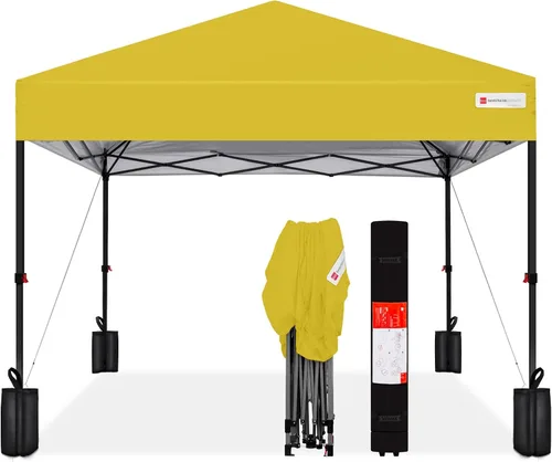 Vista 62 de Best Choice Products Carpa Toldo Desplegable de 10x10 pies para Instalación de 1 Persona, Refugio Portátil Instantáneo con Botón de 1 Toque