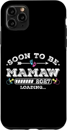 Vista 13 de Soon to Be Mamaw 2027 Loading for Pregnancy Announcement Case for iPhone XR