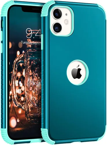 Vista 14 de BENTOBEN Funda para iPhone 11, funda para teléfono iPhone 11, resistente 2 en 1, protección completa rugosa a prueba de golpes, híbrida parachoques