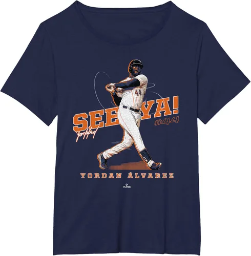 Vista 18 de See Ya! Camiseta Yordan Alvarez Houston MLBPA, Negro