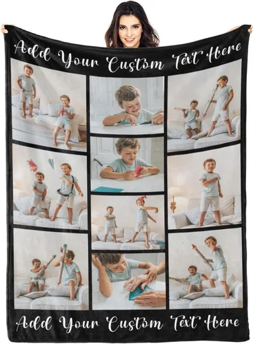 Vista 13 de Mantas personalizadas con foto, manta de fotos personalizada, mantas personalizadas con imagen, regalos personalizados para mujeres, hombres